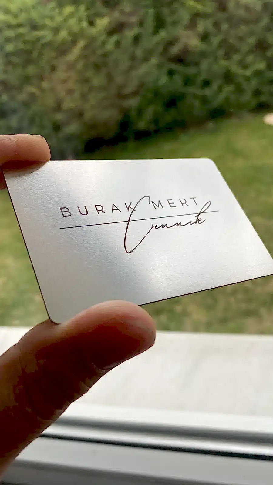 Metal dijital kartvizit